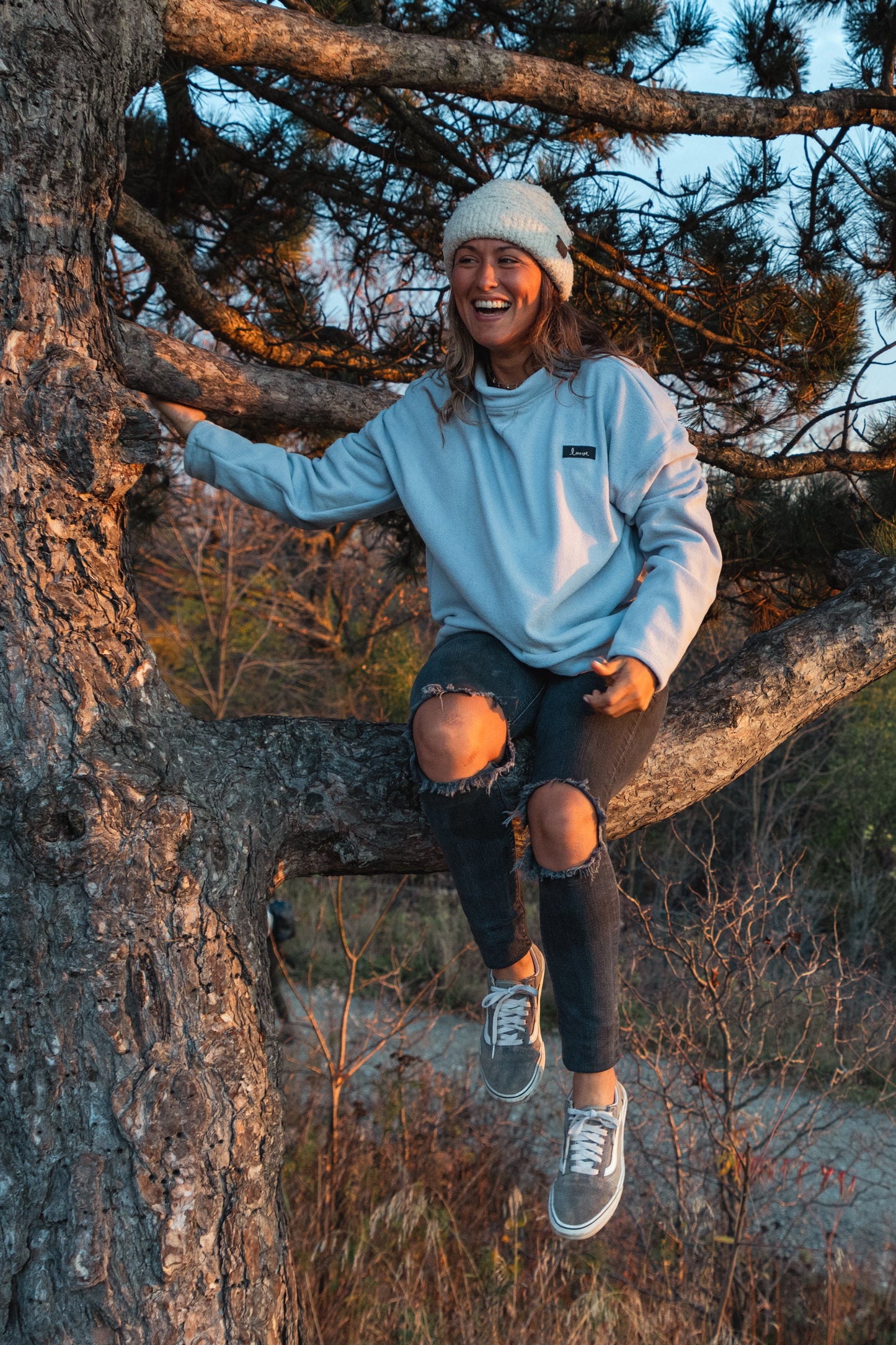 Polar fleece sweatshirt