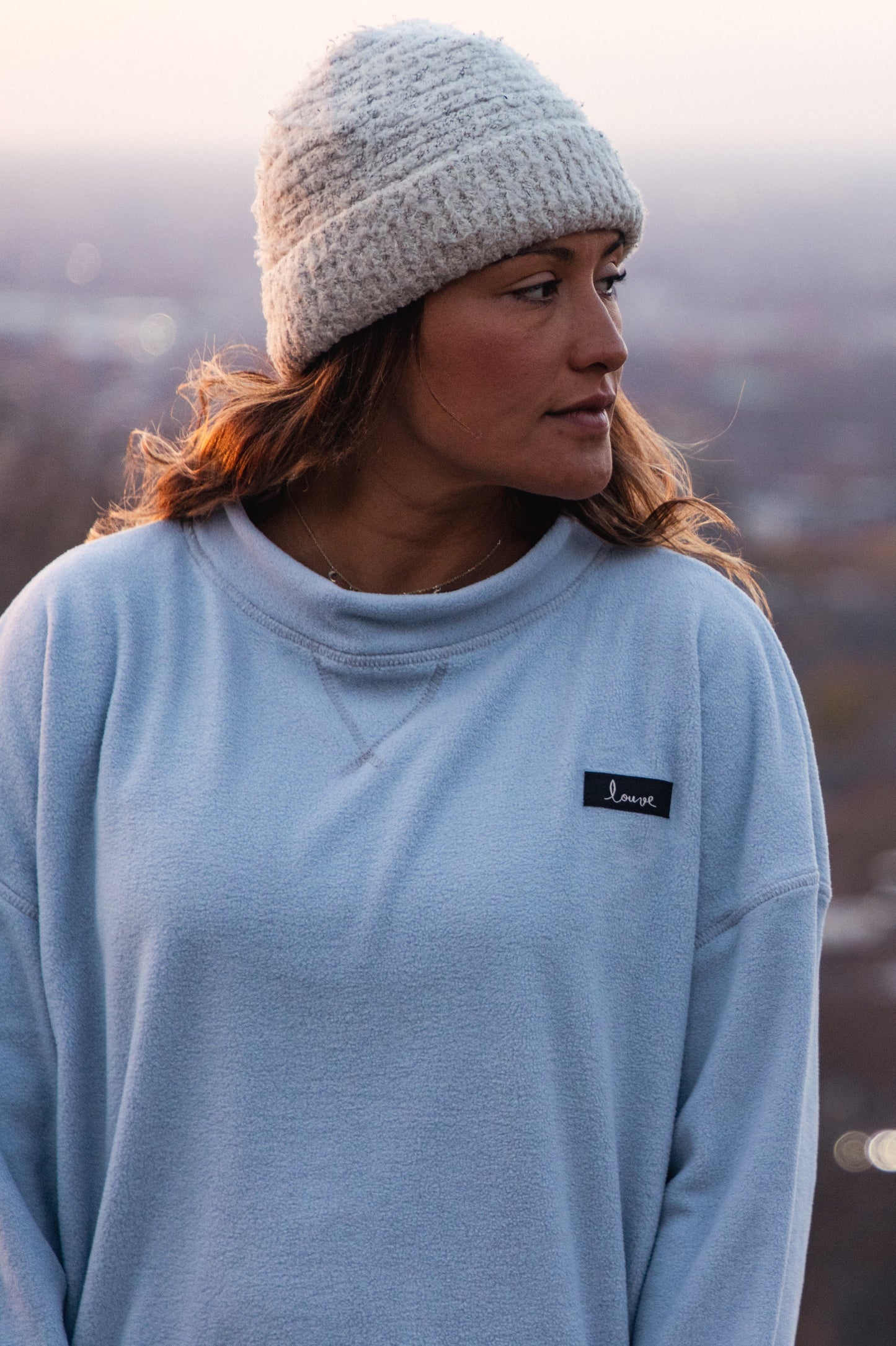 Polar fleece sweatshirt