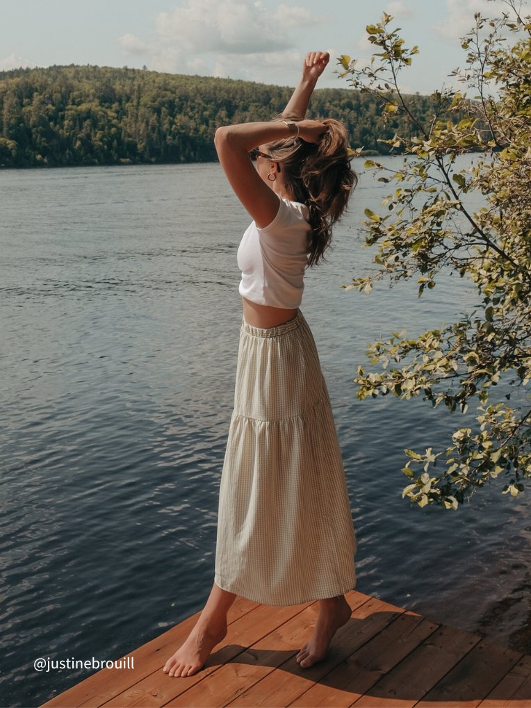 Jupe Longue Carreautée Cameron