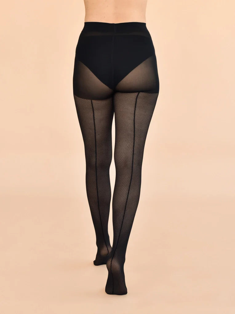 Collants en Résille avec Couture Arrière