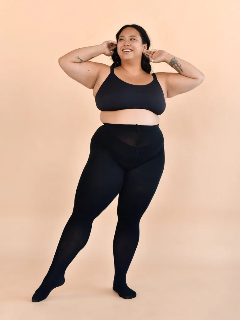 Black Organic Cotton Tights