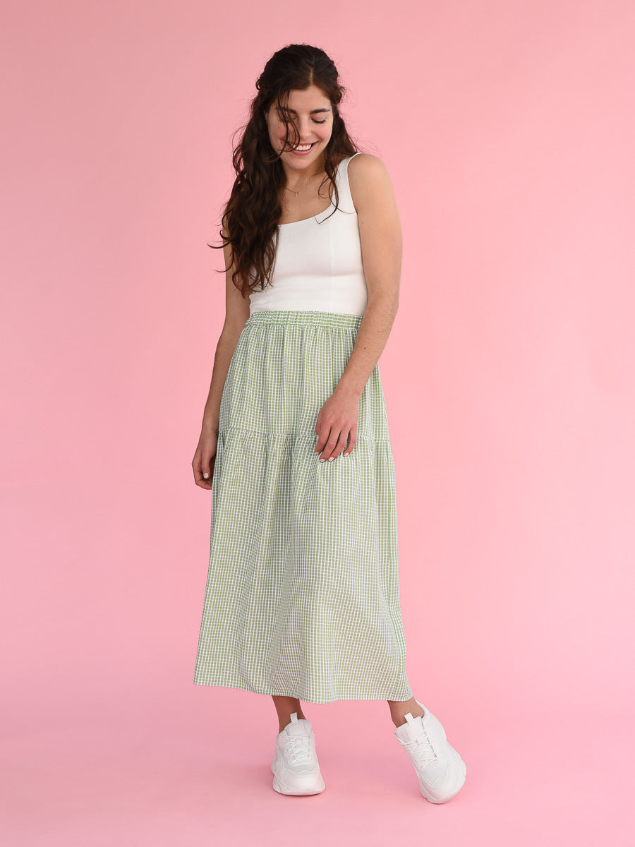 Jupe Longue Carreautée Cameron