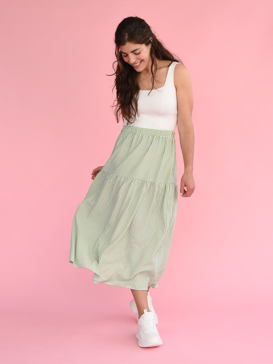 Jupe Longue Carreautée Cameron