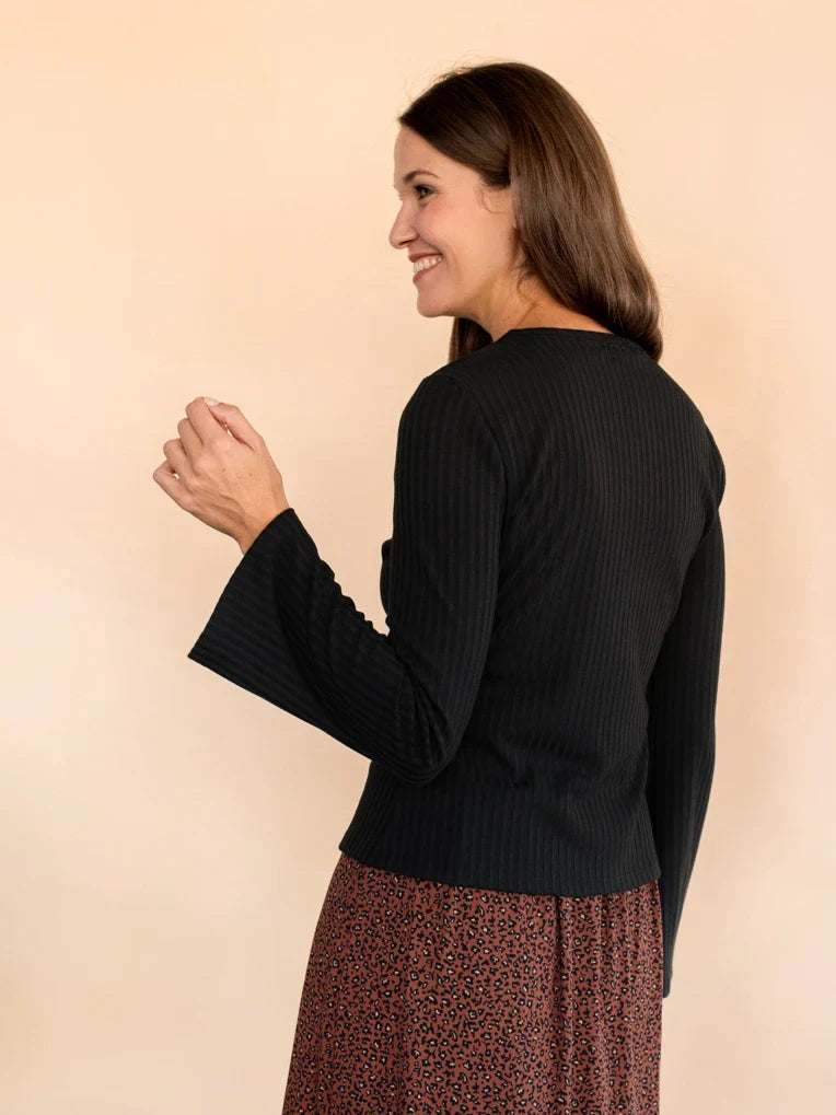 Top Dawn Black Rib
