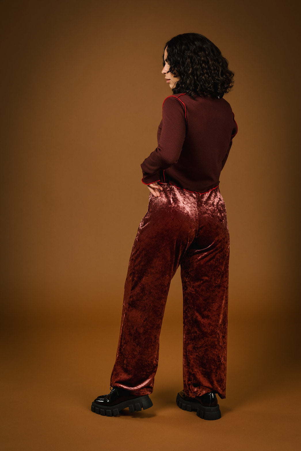 Pantalon Felice bourgogne