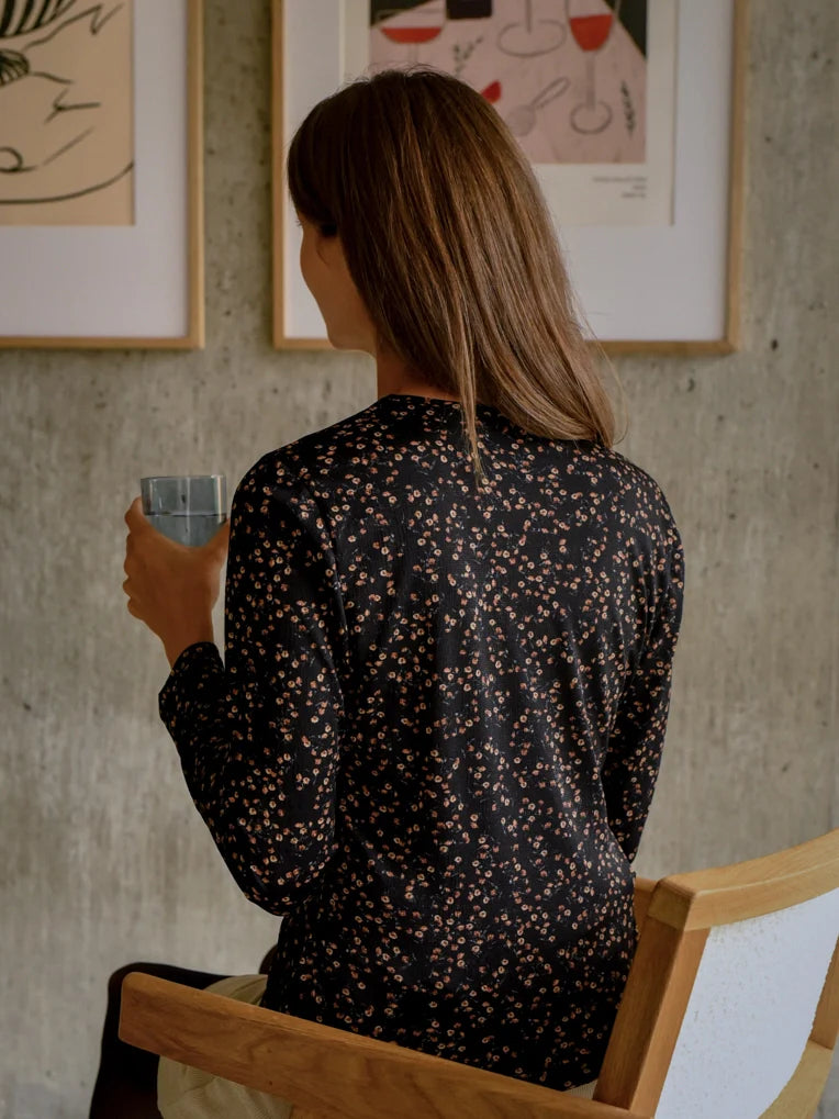 Harper Black Floral Top