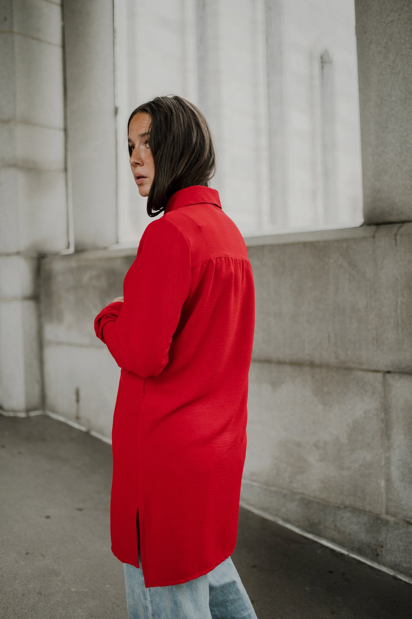 Chemise Long button-up flow