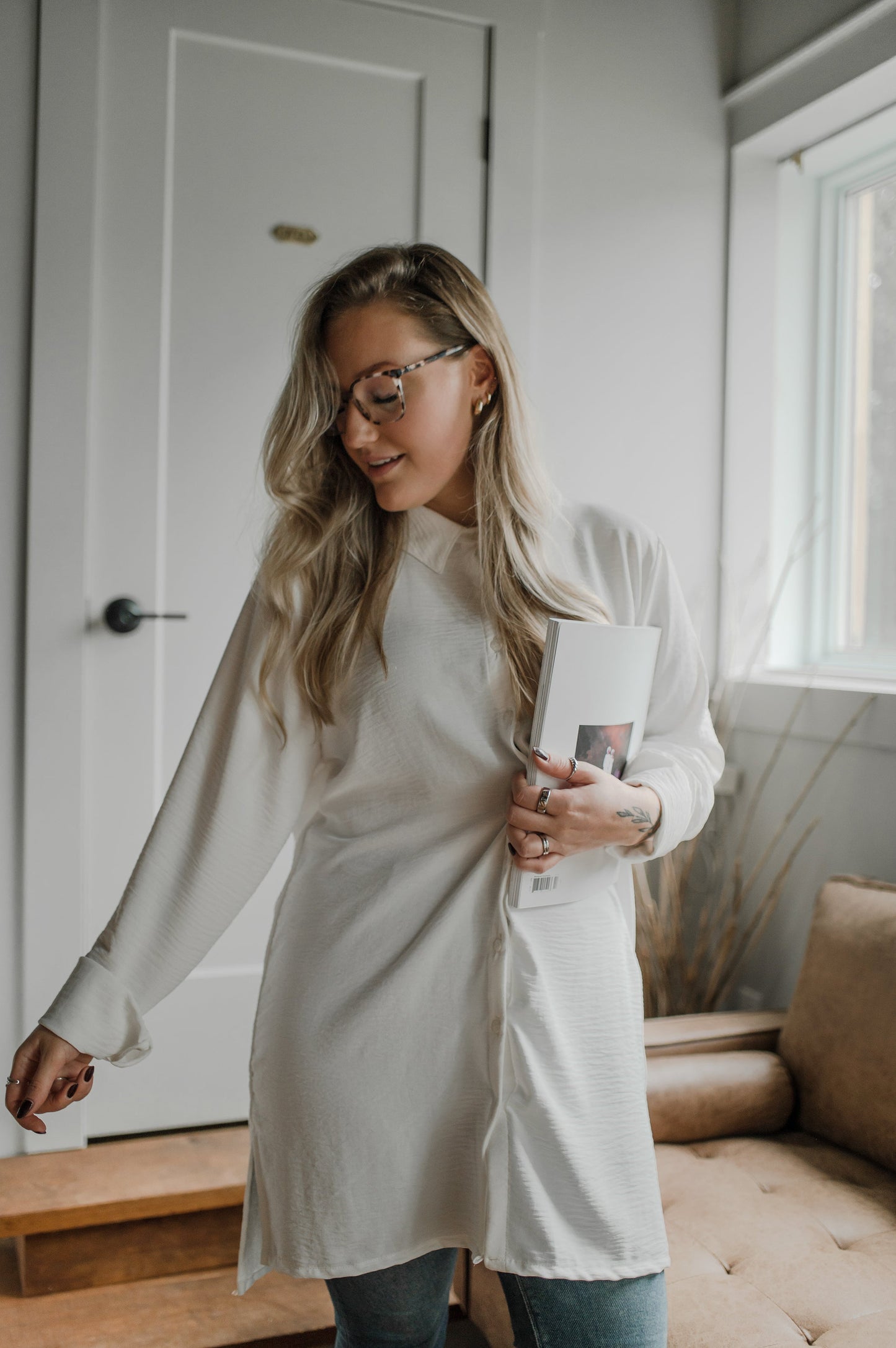Chemise Long button-up flow