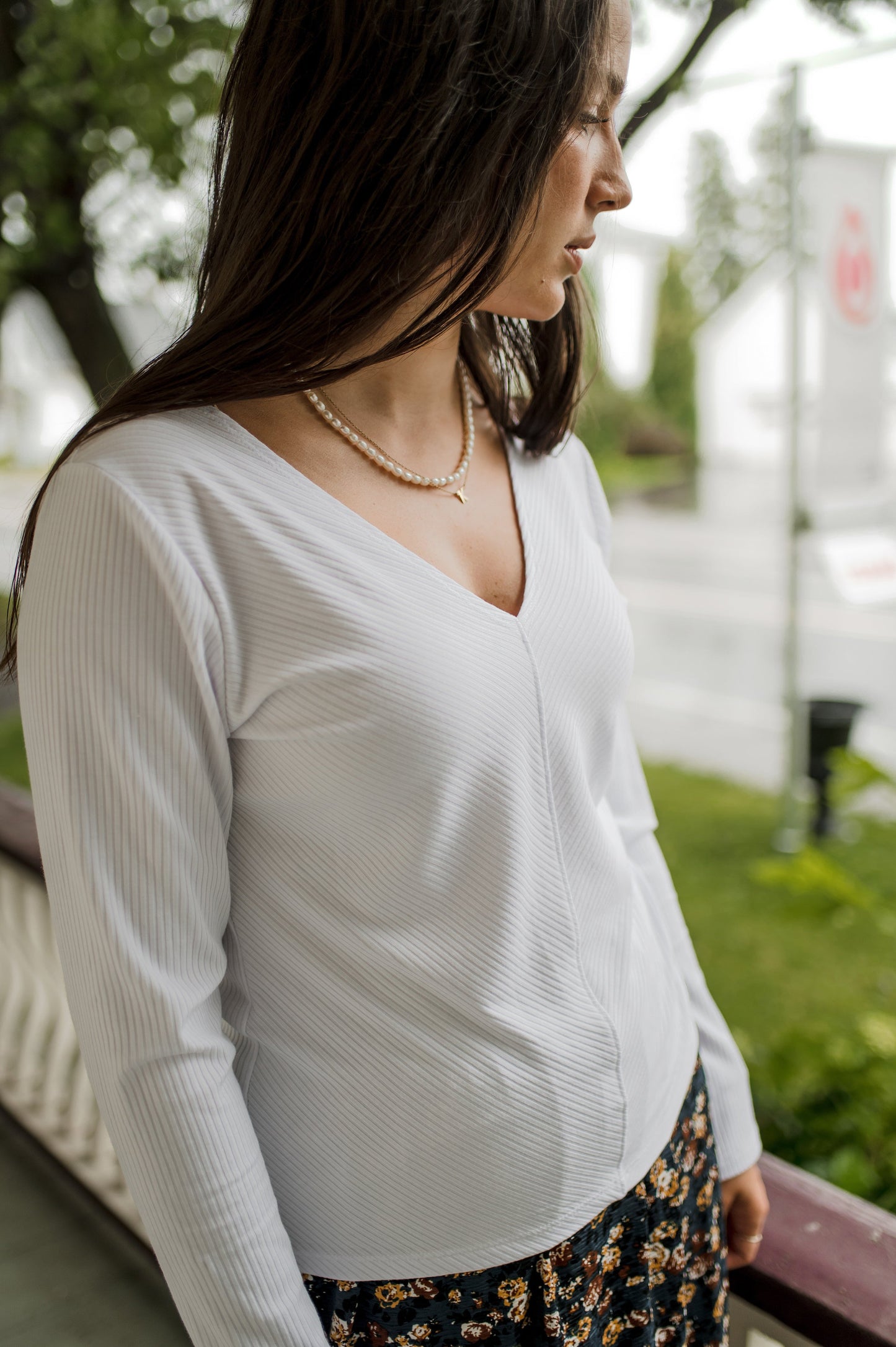 Haut Bamboo Deep v-neck