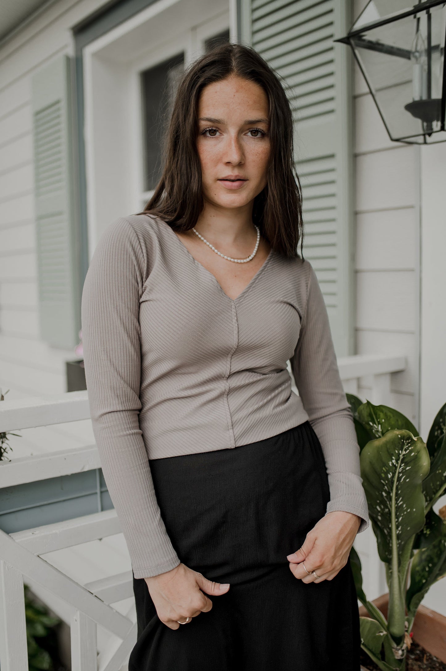 Haut Bamboo Deep v-neck