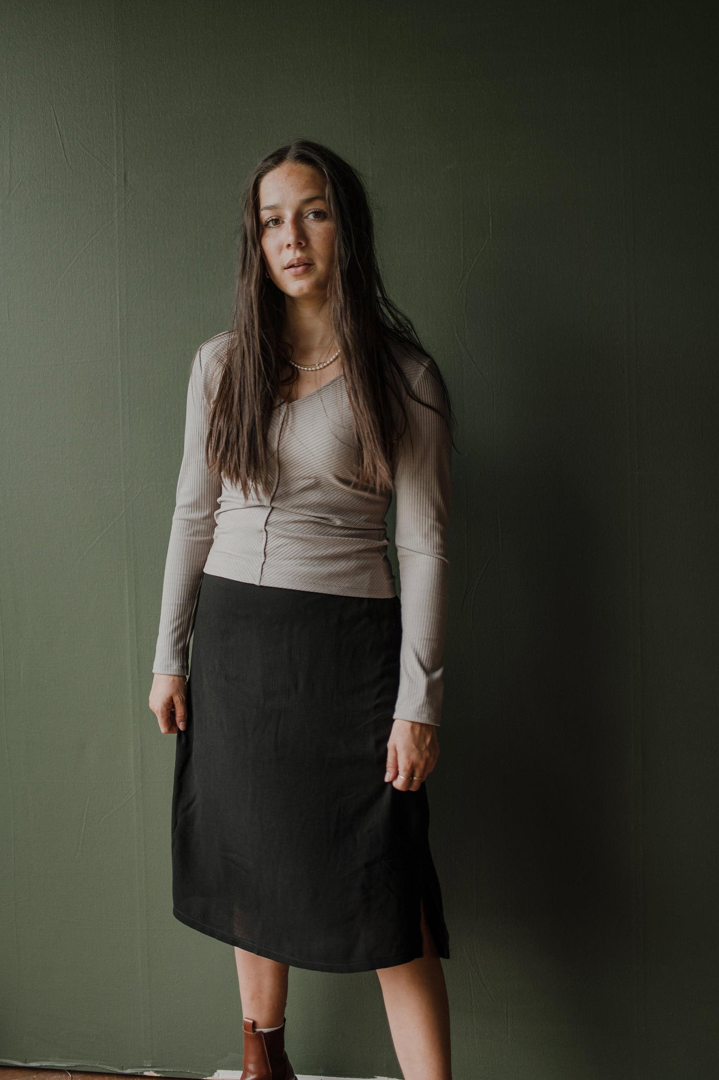 Haut Bamboo Deep v-neck