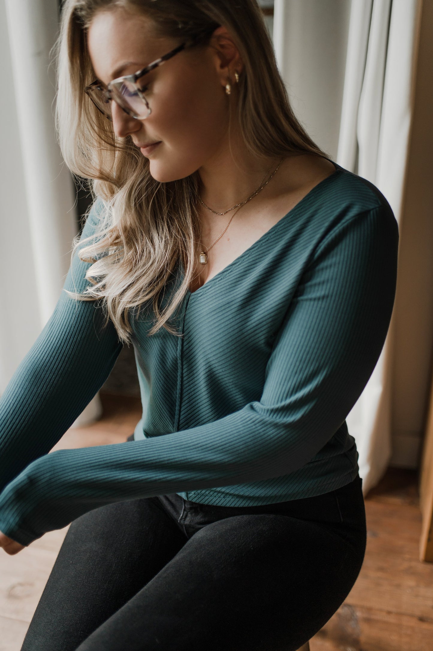 Haut Bamboo Deep v-neck