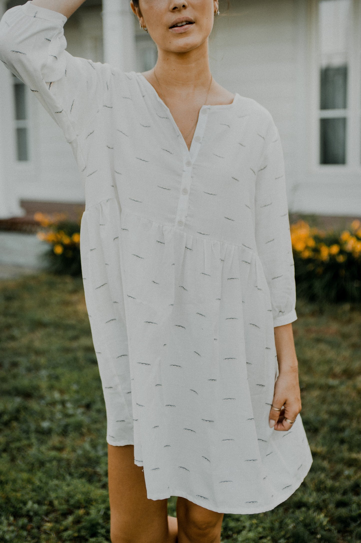 Robe Rhone - Robe blanche avec motif subtil