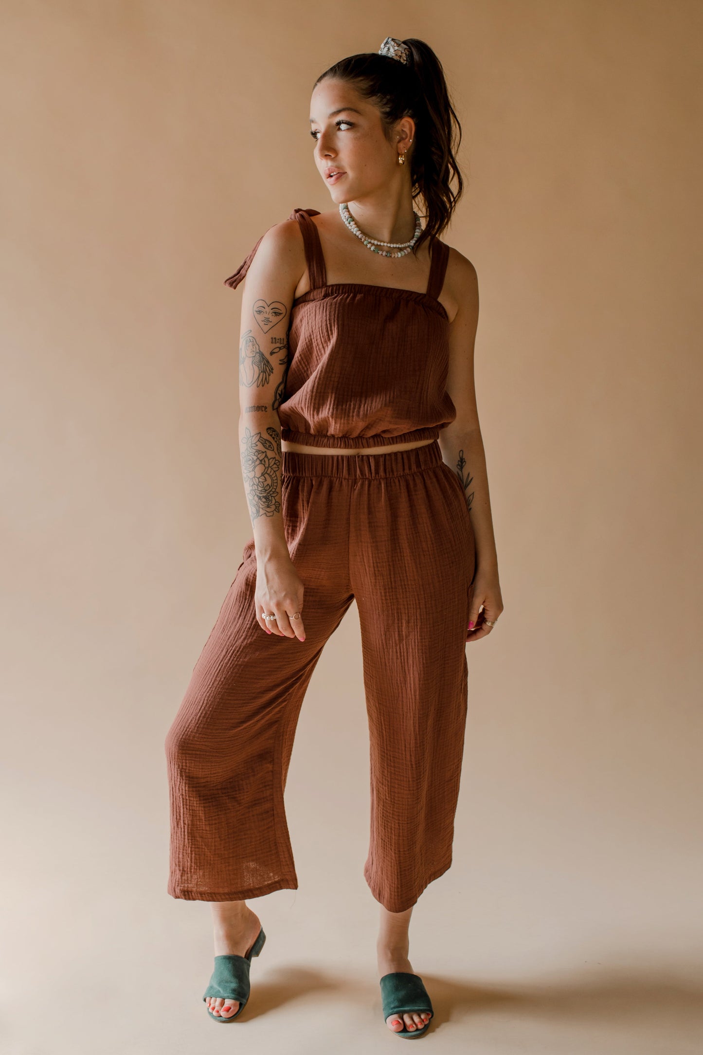 Pantalon large décontracté avec poches