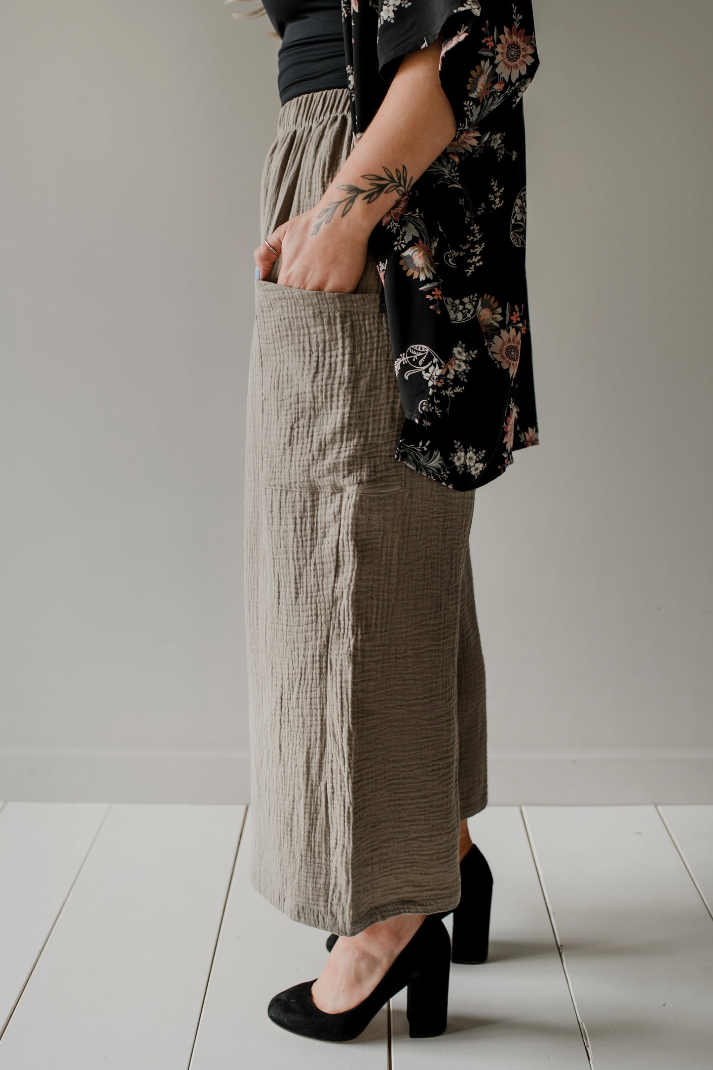 Pantalon large décontracté avec poches