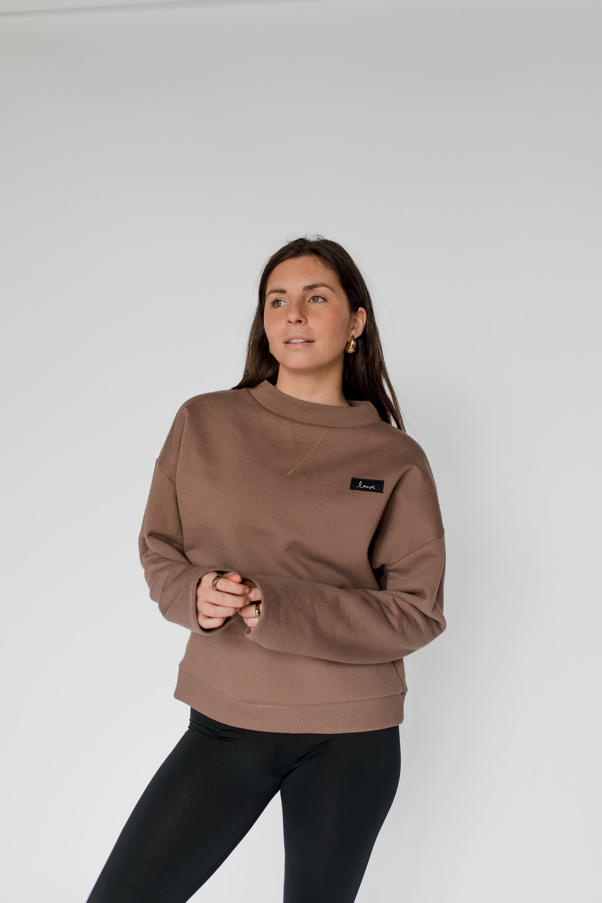 Chandail marron avec logo Louve Design