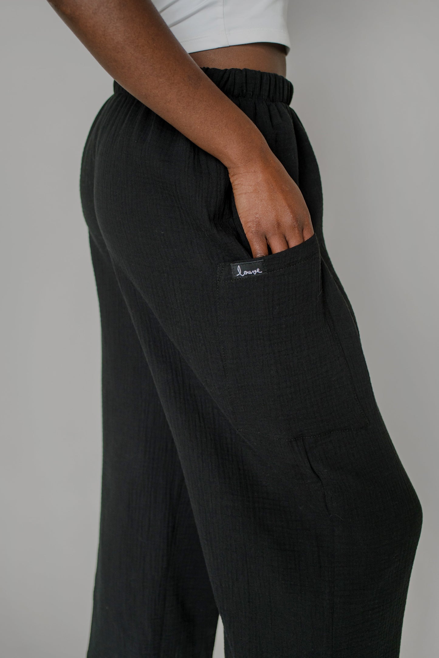 Pantalon large décontracté avec poches