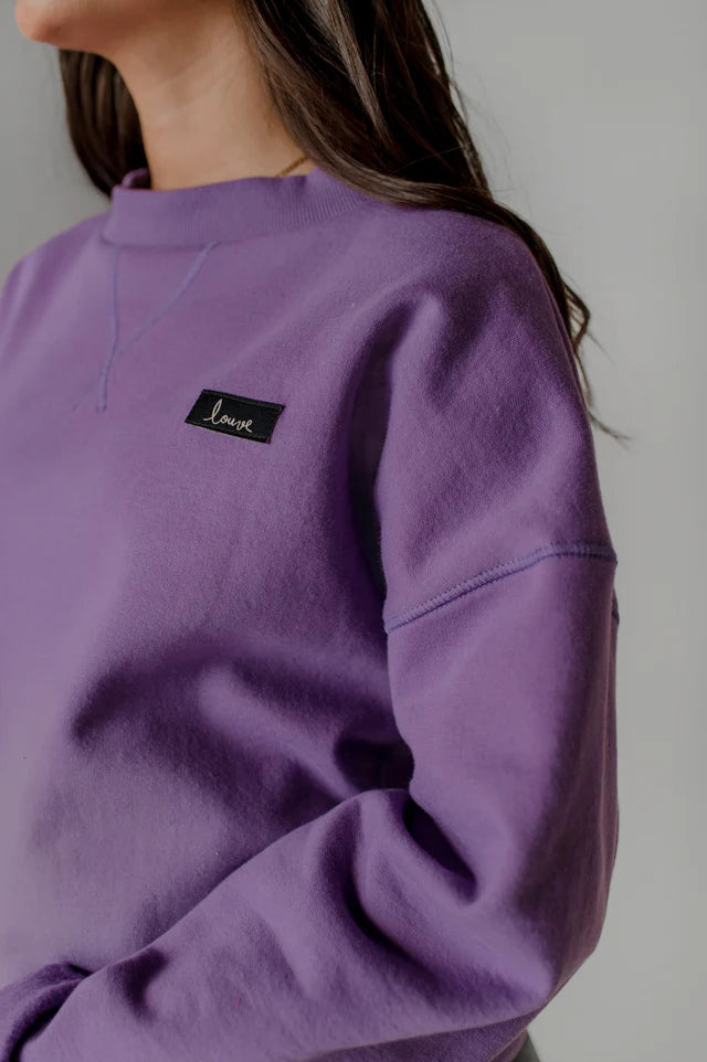 Crewneck violet coupe boxy