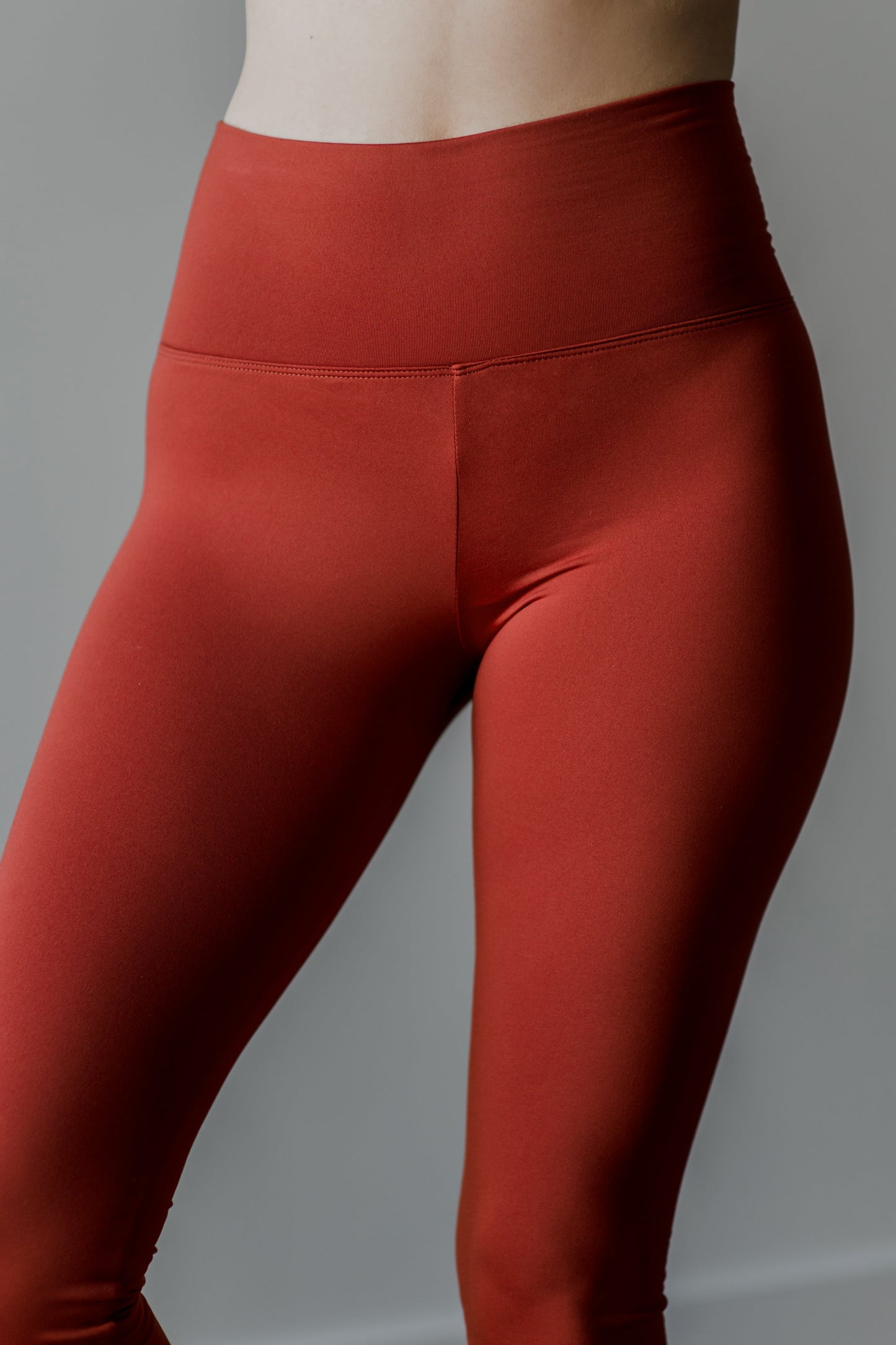 Leggings Taille Haute en Rouge Rouille