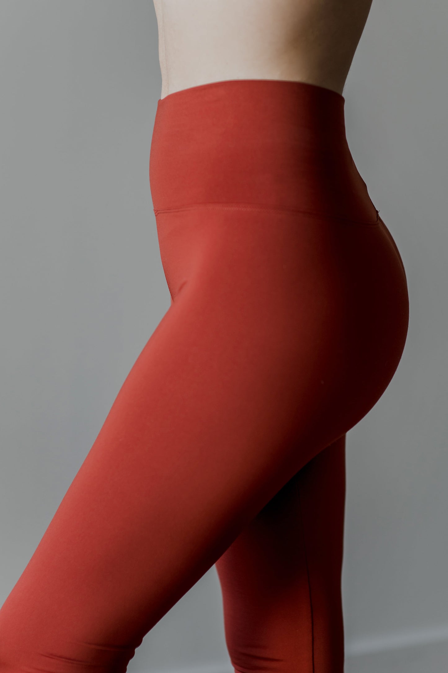 Leggings Taille Haute en Rouge Rouille