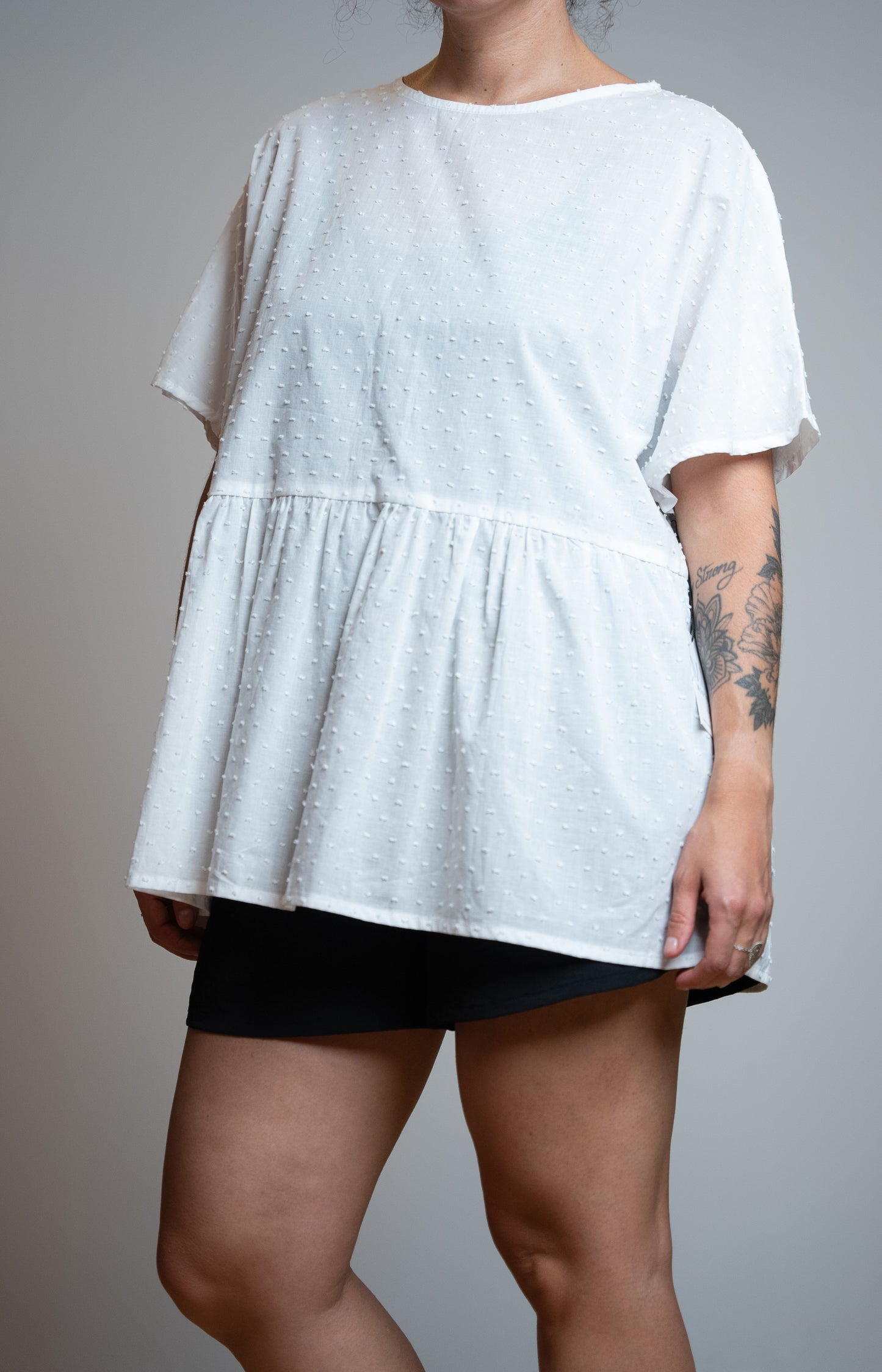 Haut à manches courtes - Blanc | Modèle Tokyo
