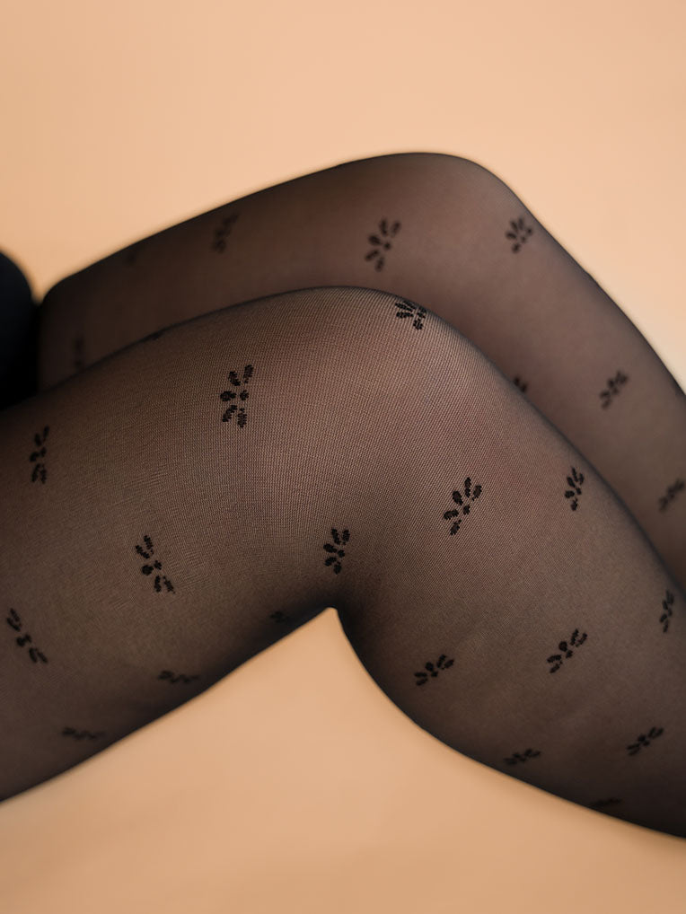 Collants à Imprimé pointelle
