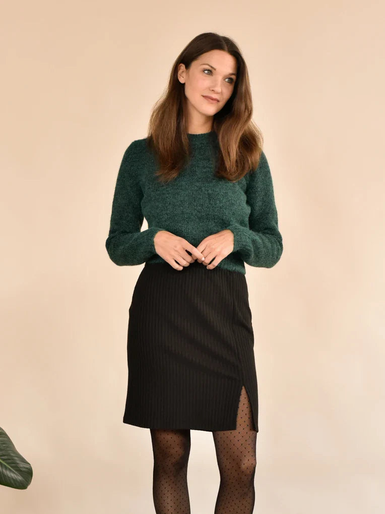 Jupe Rib Noir Wendy