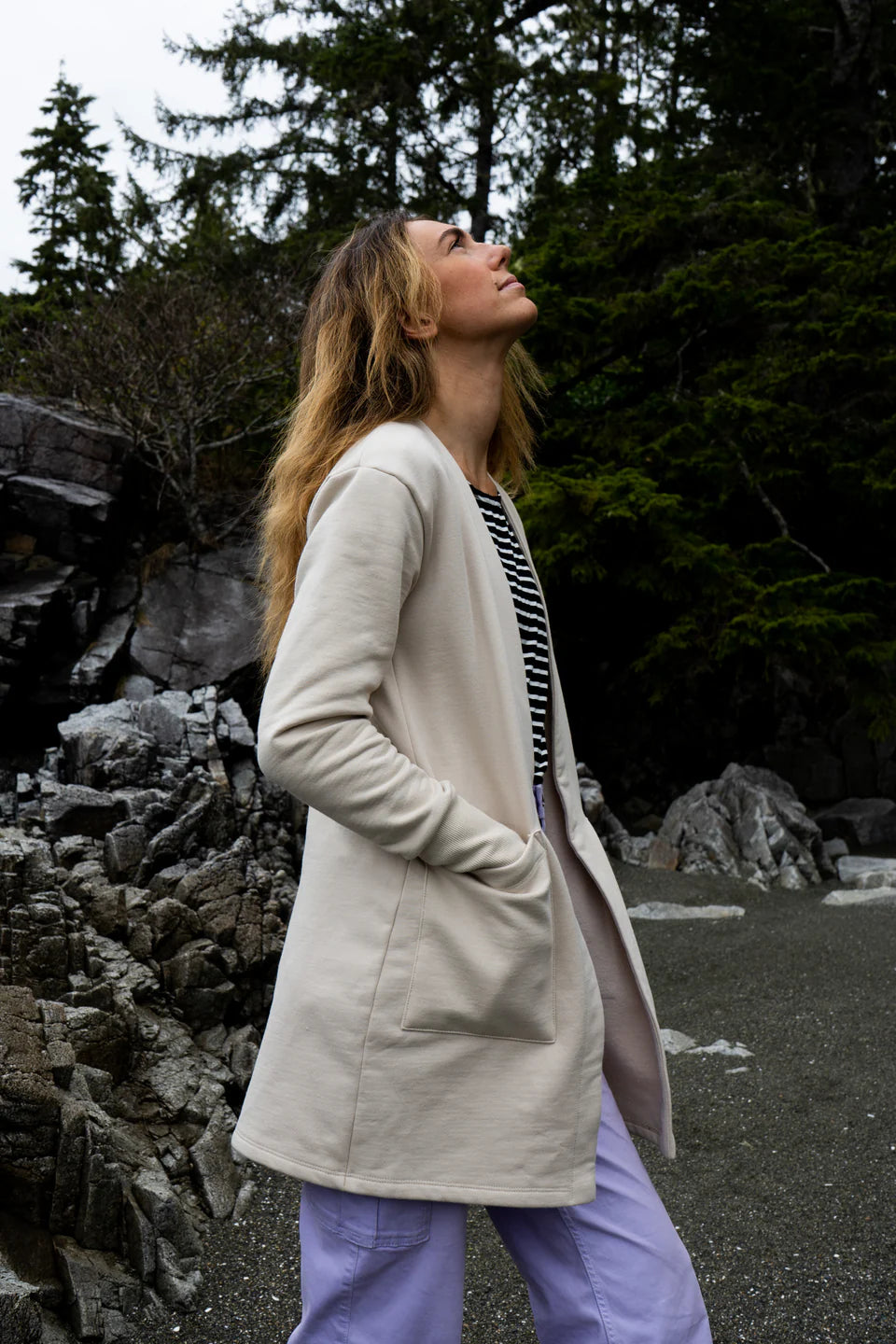 Cardigan ouaté crème