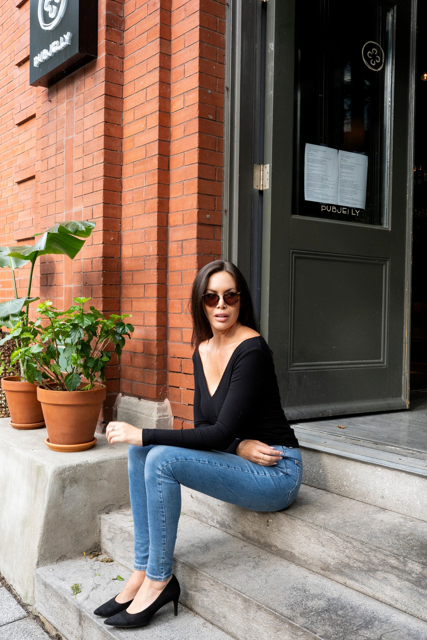 Haut Bamboo Deep v-neck