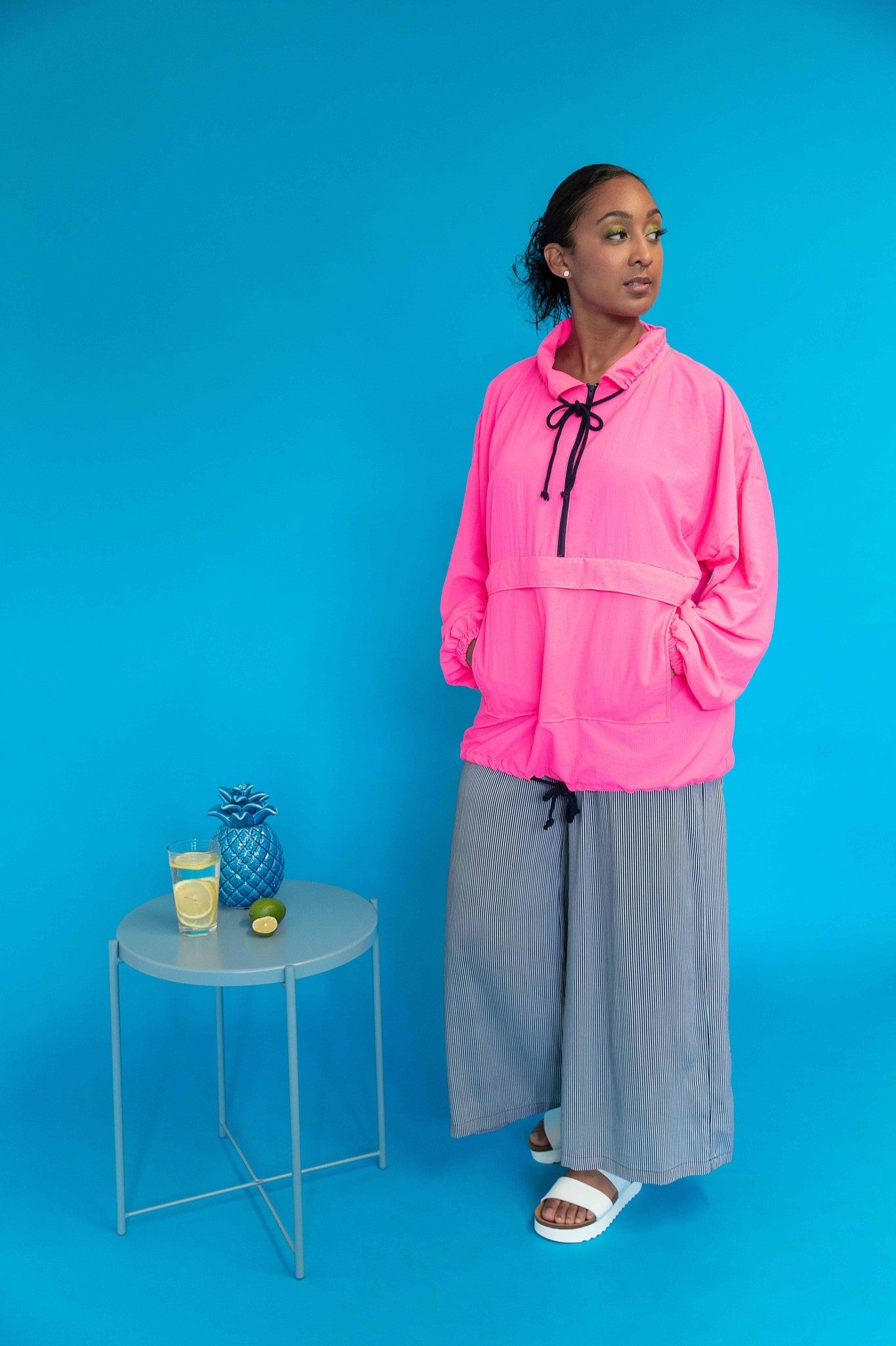 Anorak Ivy rose fluo unisexe