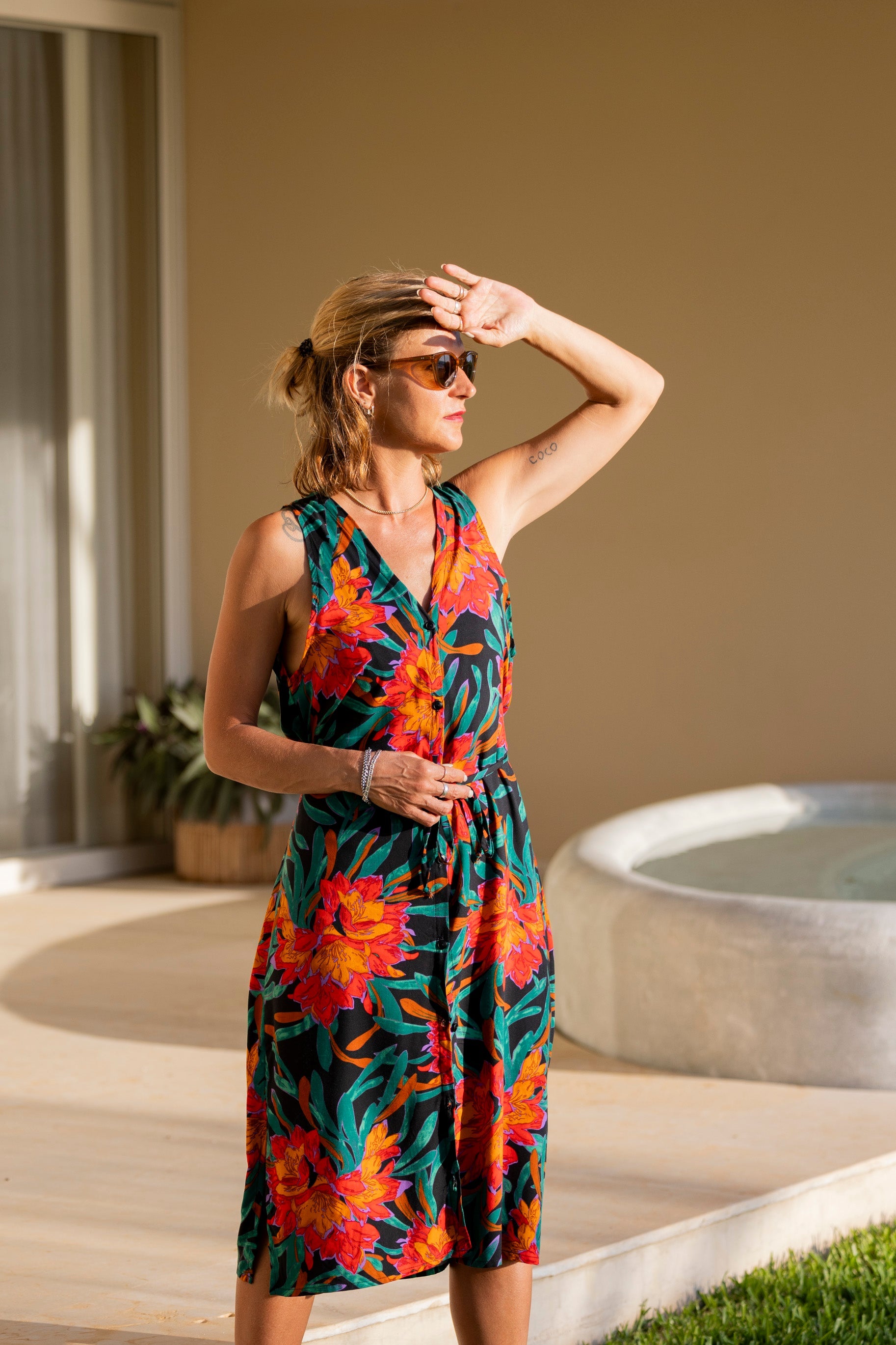 Robe à motifs floraux