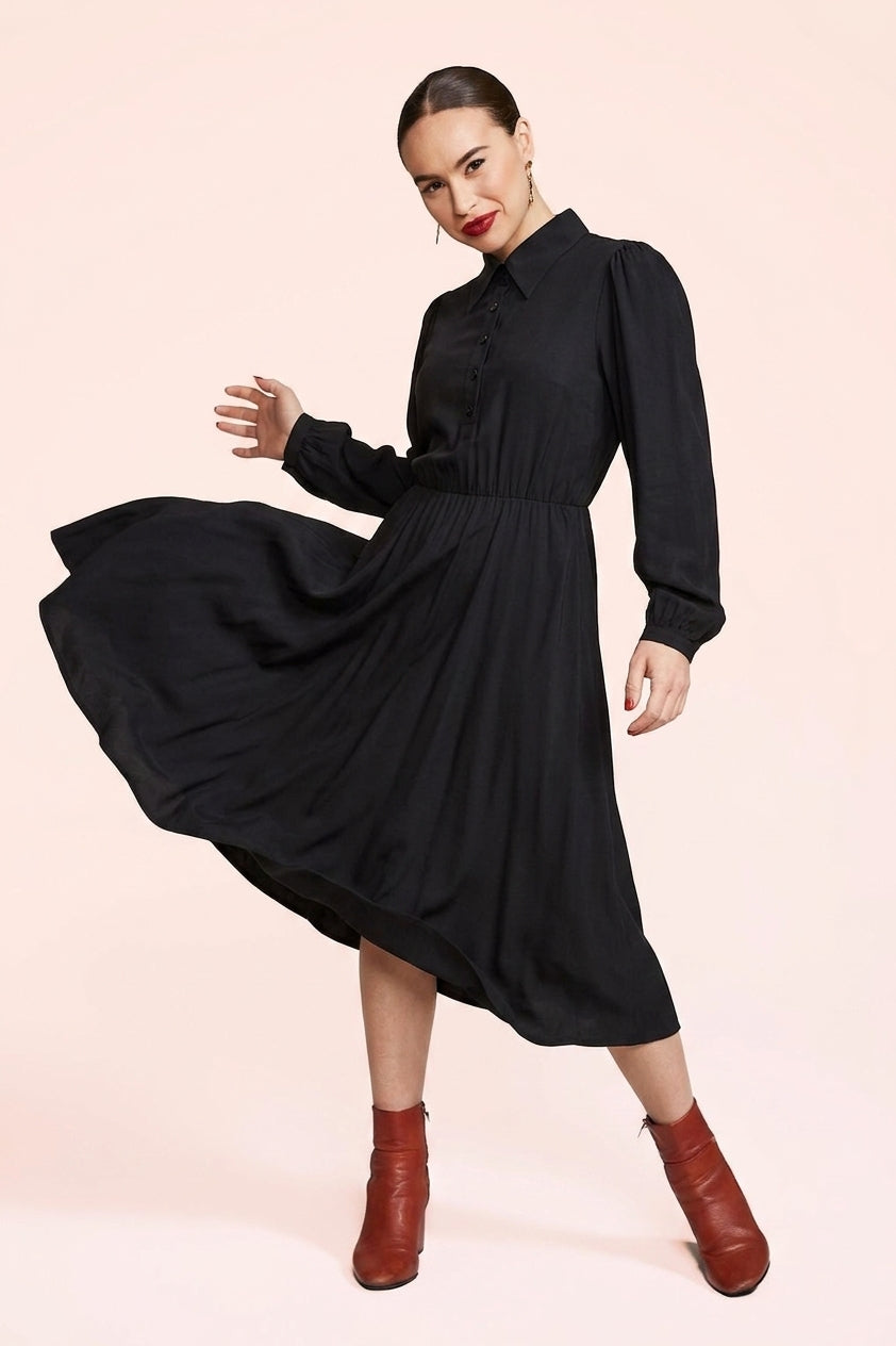Robe Hakima - Noir, vue 1