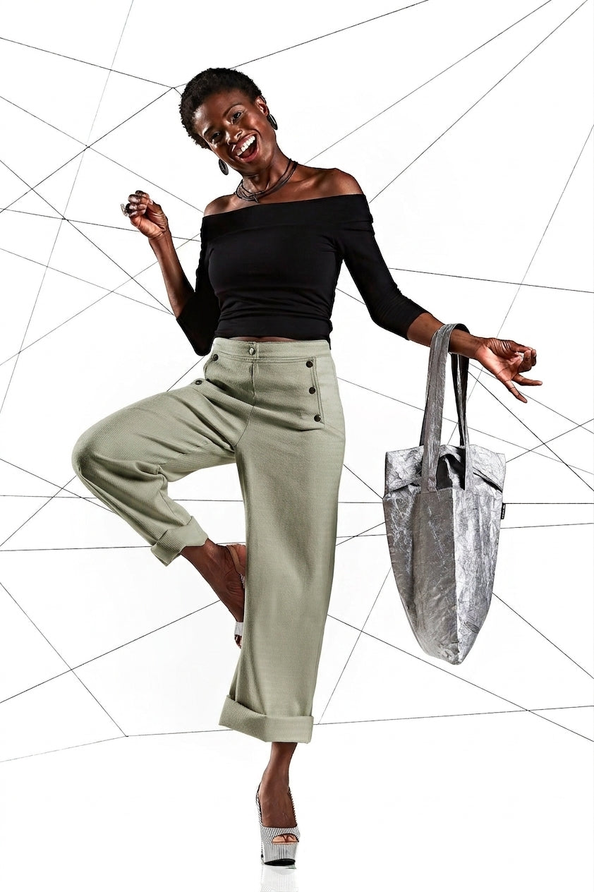 Pantalon Venise - Sauge, vue de face