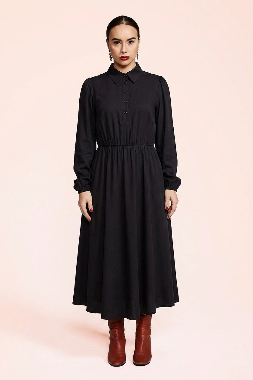 Robe Hakima - Noir, vue 2