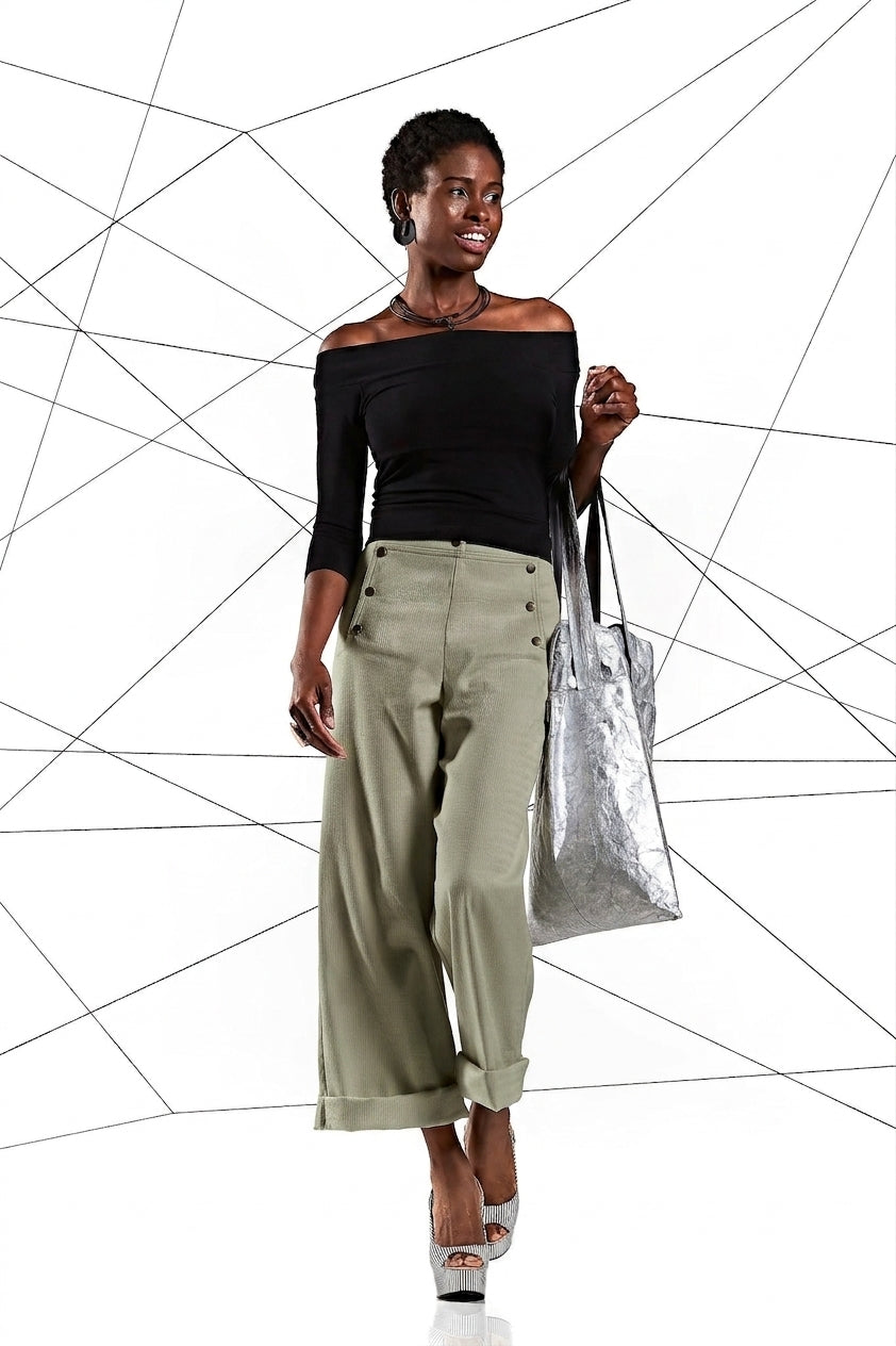 Pantalon Venise - Sauge, vue alternative