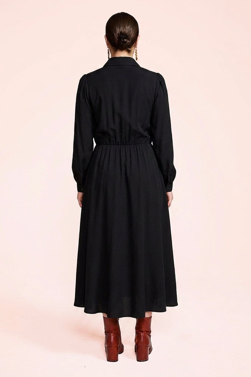 Robe Hakima - Noir, vue 3