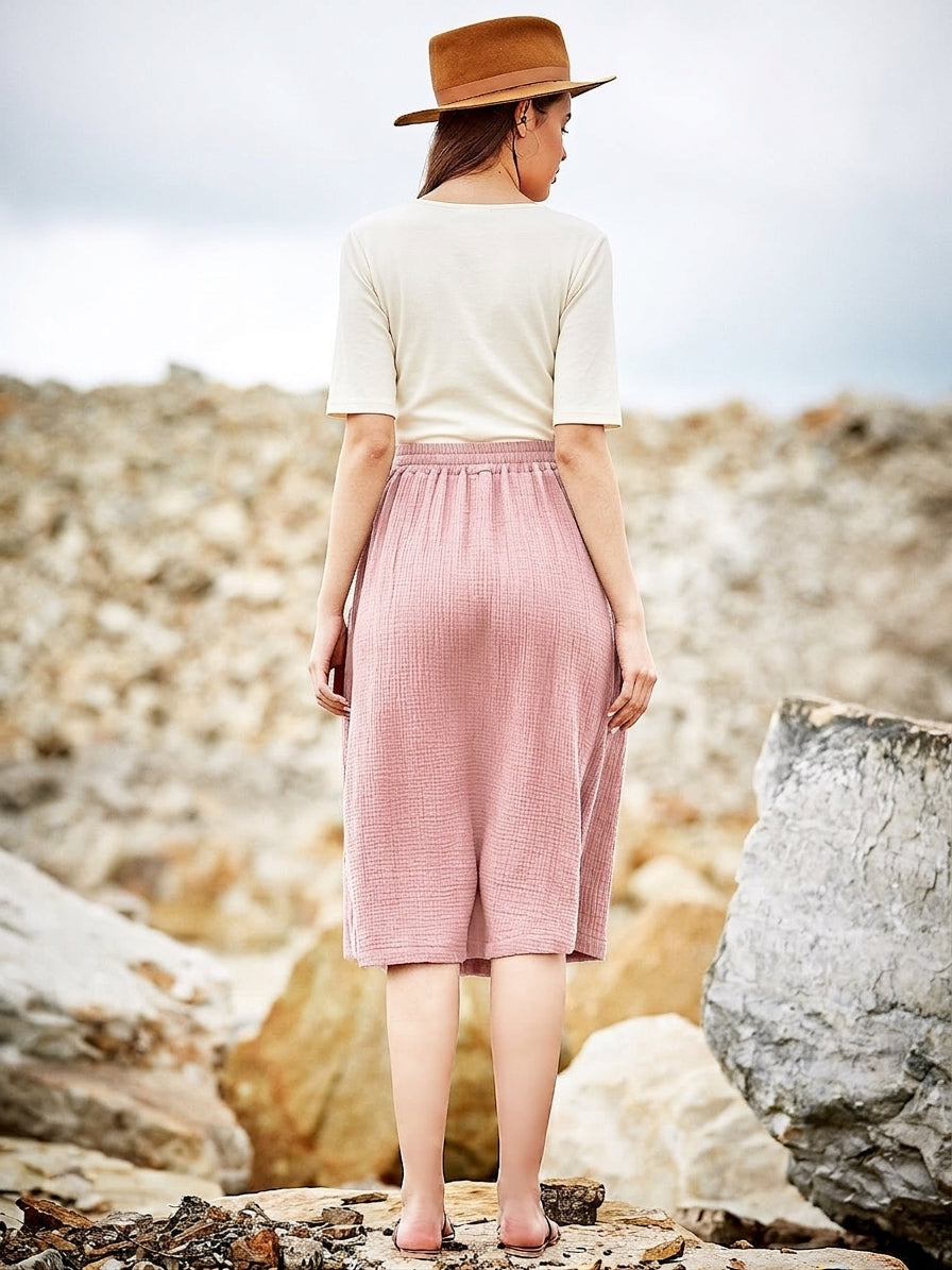 Jupe Elohim - Rose, vue 3