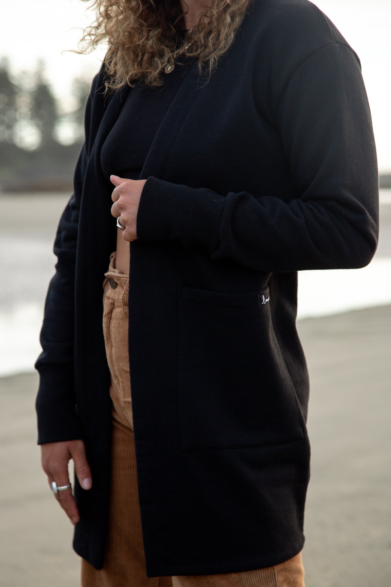 Cardigan ouaté noir