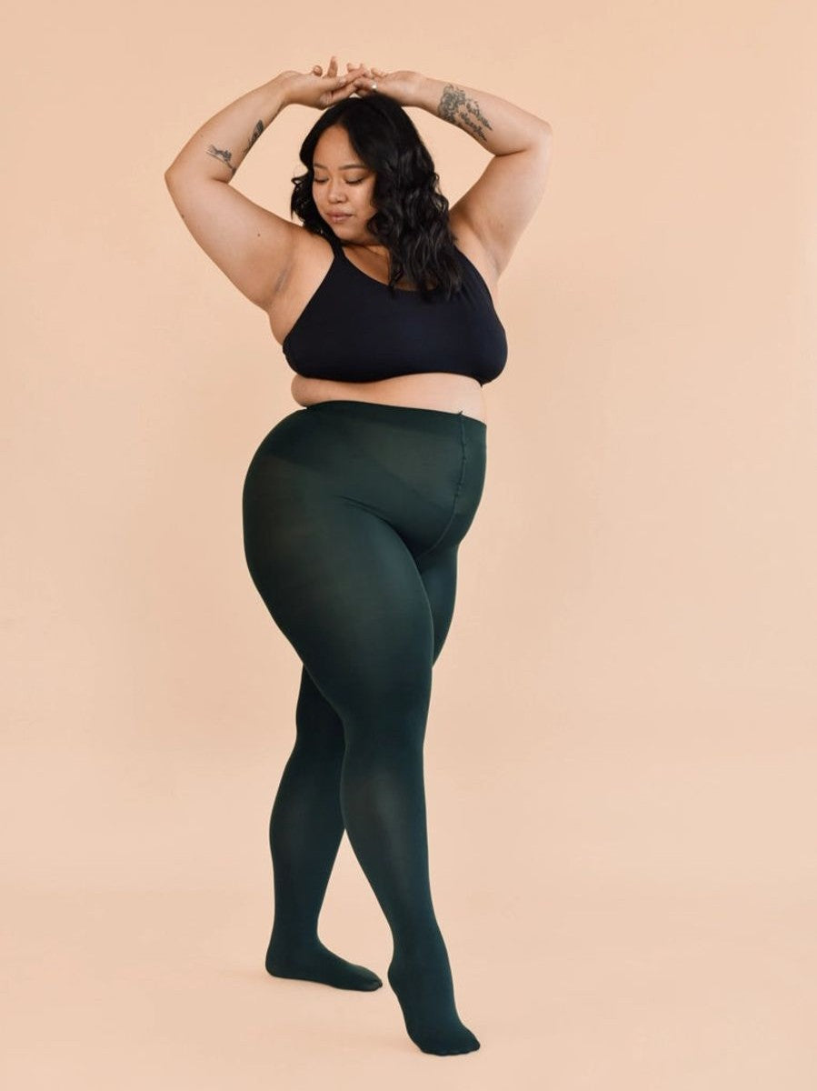 Collants opaques 80D vert forêt