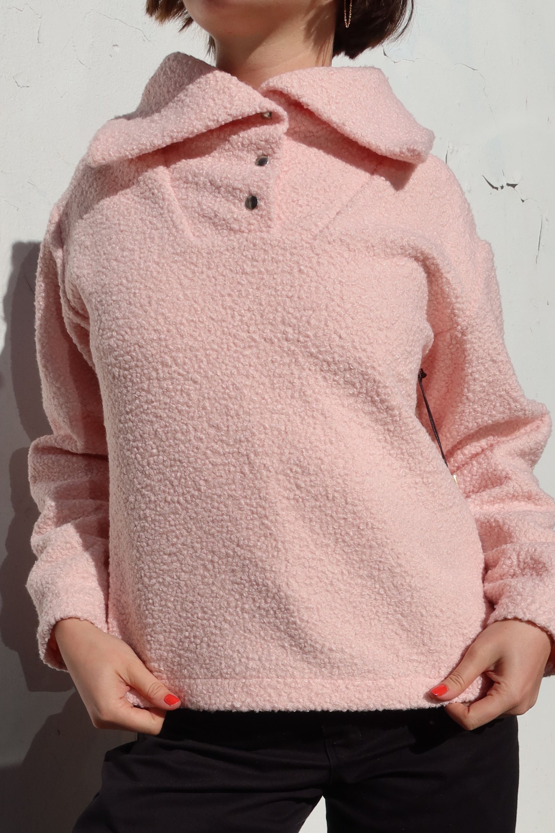 Haut rose à col rabattu - Alfi