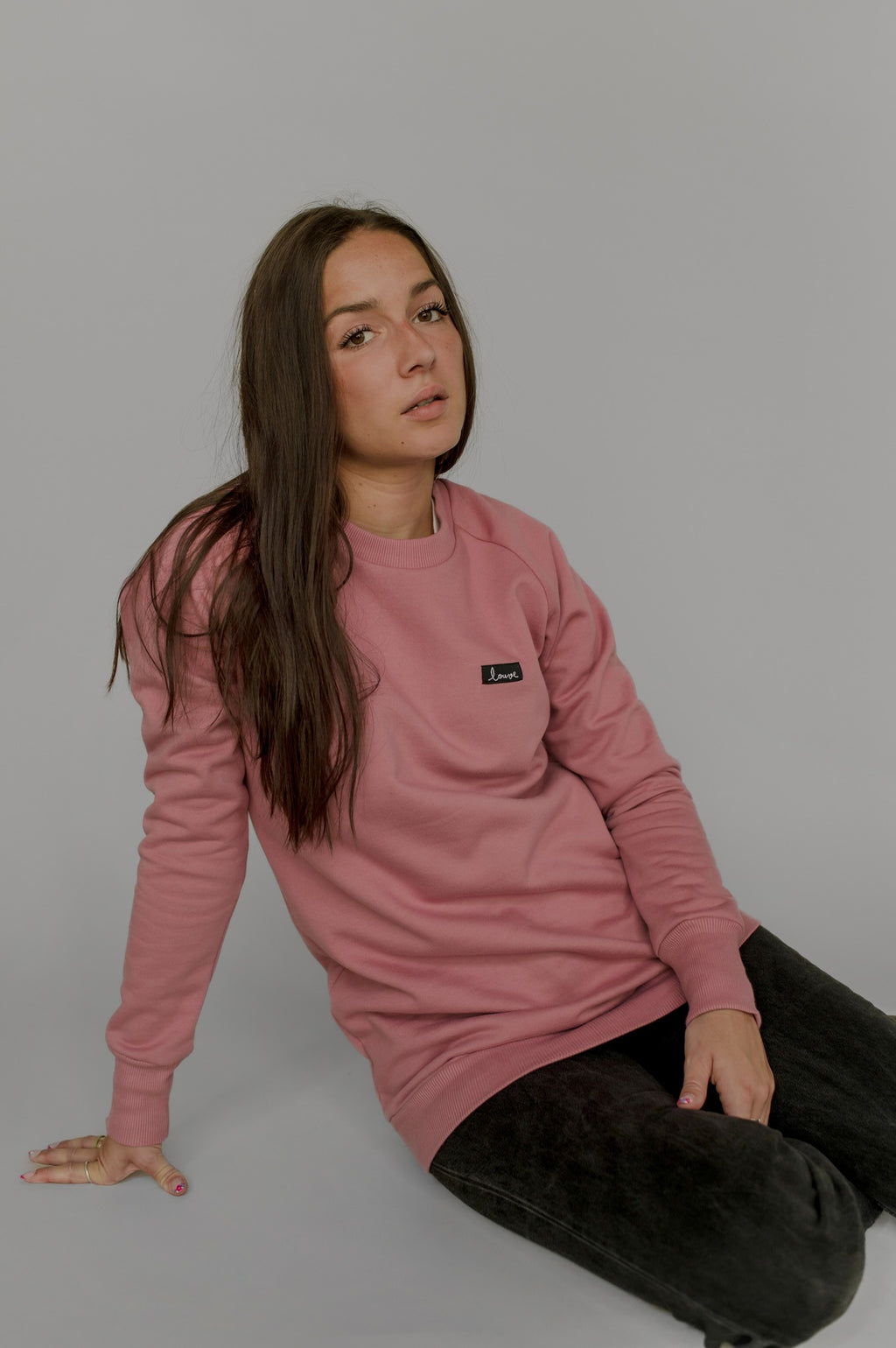 Chandail rose à manches raglan