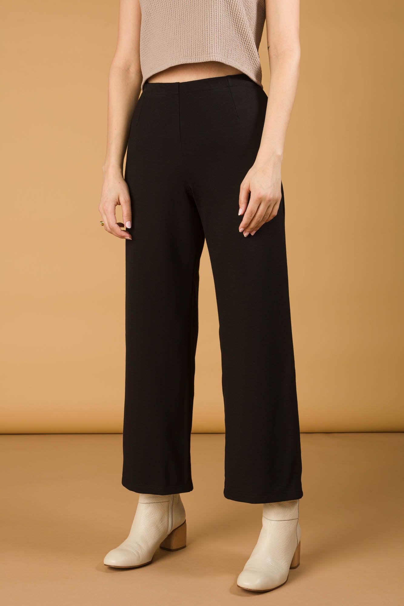 Pantalon Flare noir Mercedes Morin - Vue de face