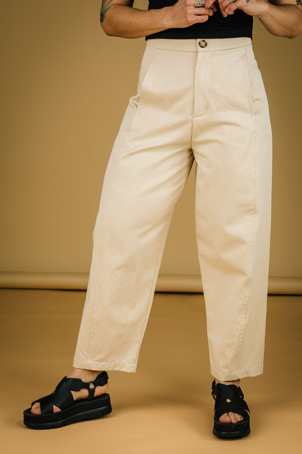 Pantalon Barrel ivoire Mercedes Morin - Vue de dos