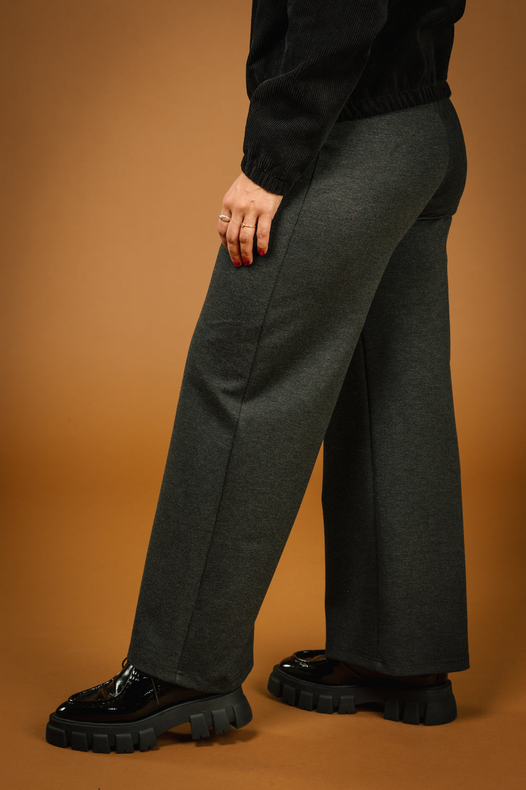 Pantalon Flare gris Mercedes Morin - Detail