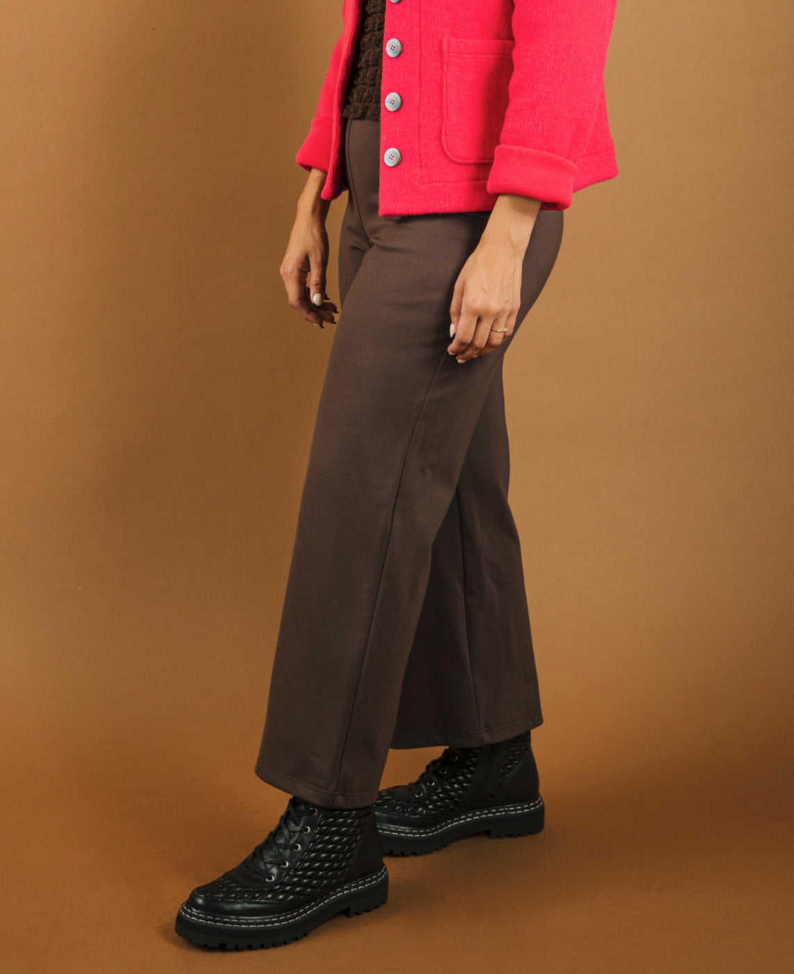 Pantalon Flare chocolat Mercedes Morin - Vue de dos