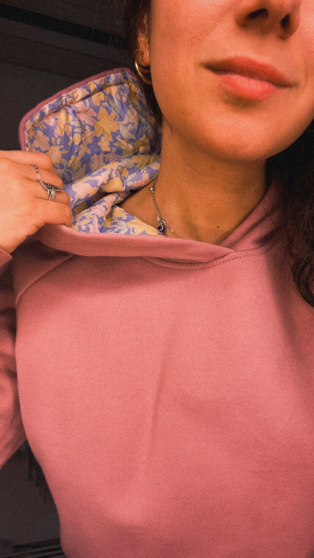 Hoodie rose - Collection Throwback