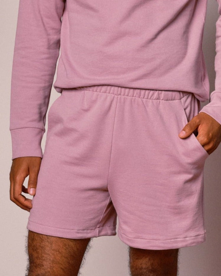 Short de tricot unisexe rose lilas