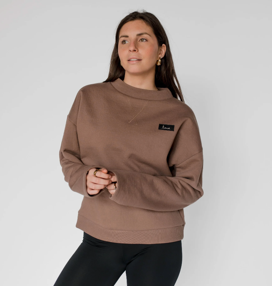 Chandail marron avec logo Louve Design