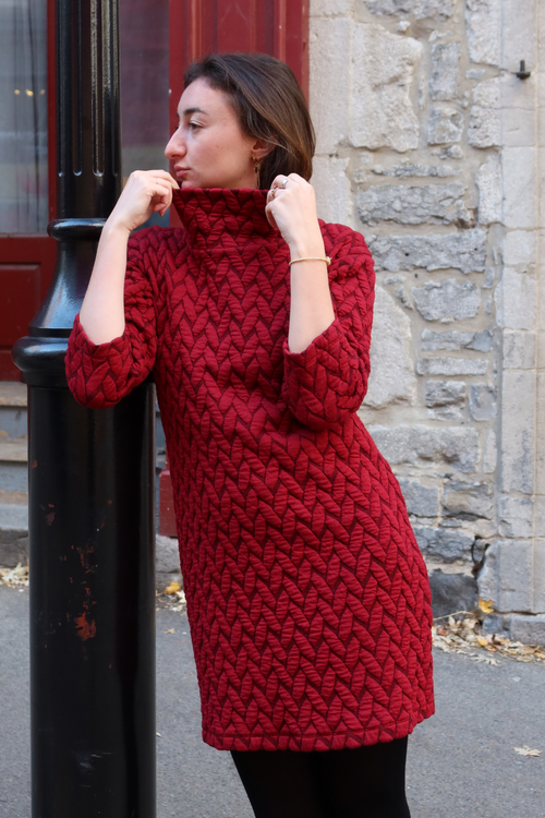 Robe Chiara à col cheminée