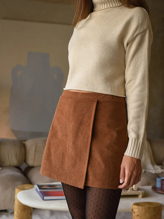 Jupe Clara Cognac Corduroy